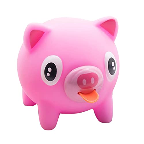 Gogogmee Für Zunge Heraus Sprechendes Tier Tierquetsches Spielzeug Sensorisches Zappeltier Juguetes Adultos Spielen Sie Den Tierklang Squishy Pig Stressabbauer Rosa Unruhig PVC Kind von Gogogmee