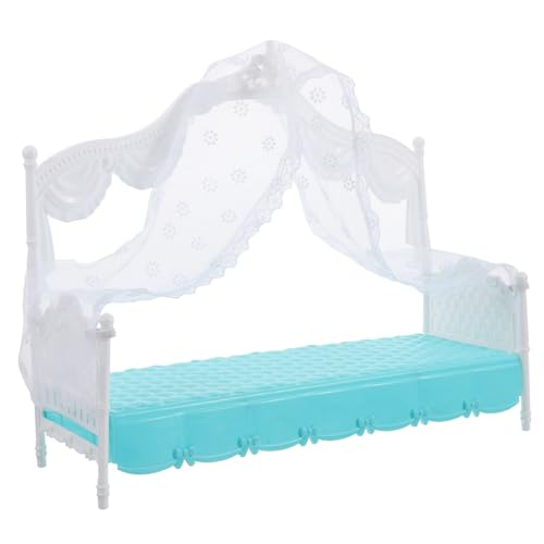 Gogogmee Einzelbett für Puppen Spitzennetz Tragbares Puppenhaus Möbelzubehör für Kreatives und DIY Montage Gogogmee Einzelbett für Puppen Spitzennetz Tragbares Puppenhaus Möbelzubehör für Kreatives und DIY Montage von Gogogmee