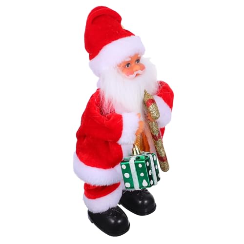 Gogogmee Elektrischer Weihnachtsmann mit Musik Bewegliche Teile Interaktives Design Festliche Weihnachtsdekoration für Familienfeier Geschenkbox ohne Batterien von Gogogmee