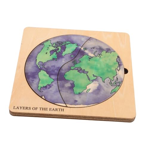 Gogogmee Erdschichten Puzzle Holzmodell für Edukatives Globe Puzzle Einfach Zusammenzubauen Fördert Geographieverständnis und Spielerisches Lernen von Gogogmee