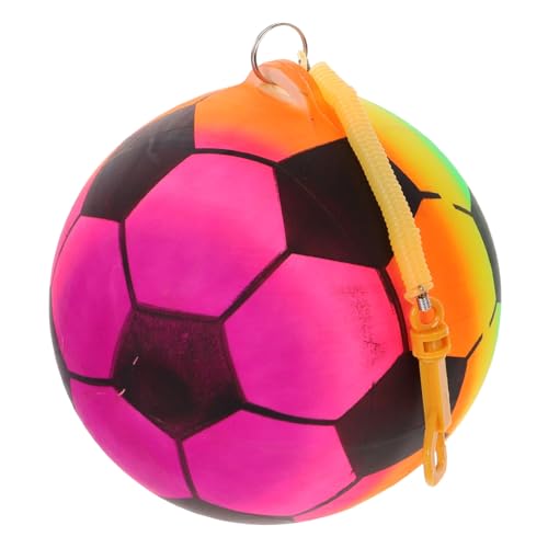 Gogogmee Fußballspielzeug mit Federseil Aufblasbar und Leicht für Kindergartenaktivitäten Freien Farbenfrohe Gestaltung für Sicher und Tragbar von Gogogmee