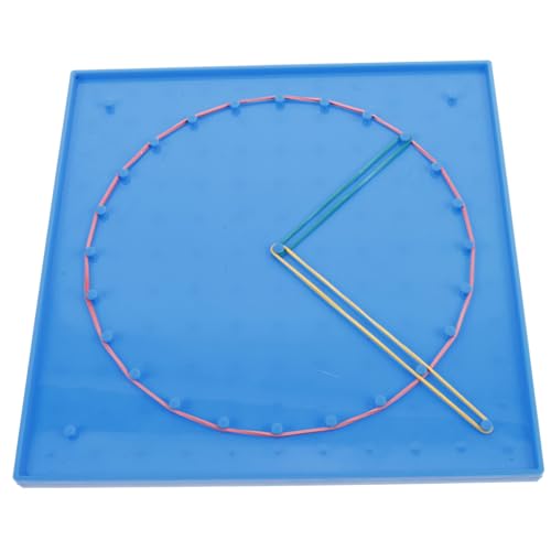 Gogogmee Geoboard Lernspielzeug für Nagelbrett Pädagogisches Mathe Tool mit Bunten Gummibändern Doppelseitiges Steckbrett zur Geometrischer Formen und Muster für Grundschule und Zuhause von Gogogmee