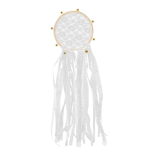 Gogogmee Glockenspitze Trommel Home Decor Spitzendekoration Art Decor Besticktes Band Wohnungsdekoration Galeriedekorationen Hochzeitskulissen Handgefertigtes Weißes Metall von Gogogmee