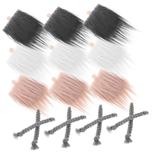 Gogogmee Gnomenbärte Zum Basteln Vorgeschnittener Gnomenbart DIY-gnomenbart Falsche Gnomenbärte Zwergenbart Gnomen-bastelzubehör Gnomes Zöpfe Requisiten DIY-Lieferung von Gogogmee