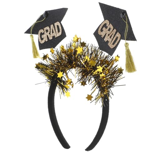 Gogogmee Goldfarbenes Quasten-stirnband Graduation Hut Haarreif mit Glitzer Tinsel Filzmaterial Elegantes Abschlusskopfschmuck für Abschlussfeiern und Partyzubehör Gogogmee Goldfarbenes Quasten-stirnband Graduation Hut Haarreif mit Glitzer Tinsel Filzmaterial Elegantes Abschlusskopfschmuck für Abschlussfeiern und Partyzubehör von Gogogmee