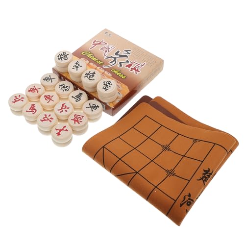 Gogogmee Großes Tragbares Holz Schachspiel Set für Anfänger Kreatives Xiangqi mit Spielbrett und Figuren für Reisen und Spaß Gogogmee Großes Tragbares Holz Schachspiel Set für Anfänger Kreatives Xiangqi mit Spielbrett und Figuren für Reisen und Spaß von Gogogmee