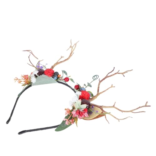 Gogogmee Halloween Haarreif Rentier Geweih Haarband mit Simulierten Beeren und Leichter Haarschmuck für Mädchen Dekoratives Halloween Head Accessory für Party und Cosplay Gogogmee Halloween Haarreif Rentier Geweih Haarband mit Simulierten Beeren und Leichter Haarschmuck für Mädchen Dekoratives Halloween Head Accessory für Party und Cosplay von Gogogmee