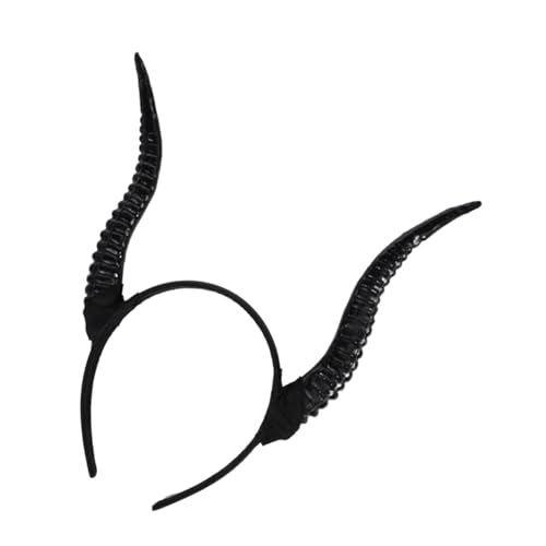 Gogogmee Halloween Haarreif mit Schwarzen Ziegenhörnern Leichtes Bequemes Horn Design für Damen und Erwachsene für Halloween Party Cosplay Karneval und Kostümierung von Gogogmee