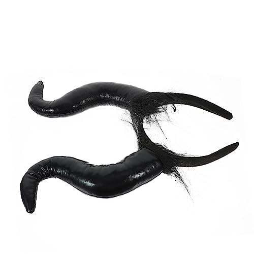 Gogogmee Halloween Teufelshörner Stirnband Ox Horn Haarreif Schwarz Leichtes Halloween Party Haarband Bequemes Kostümzubehör für Damen von Gogogmee