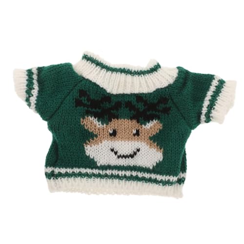Gogogmee Handgefertigter Puppenpullover aus Wollgarn Wiederverwendbarer Bärenpullover Modischer Ersatz für Plüschtiere Niedliches Kompaktes Puppenkostüm in Grün Liebevolles Design für von Gogogmee