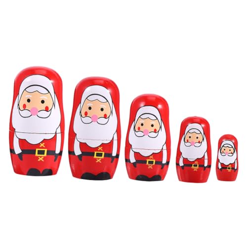 Gogogmee Handgefertigtes Holz Weihnachtsmann Ornament Bunte Weihnachtsdekoration Lustige Nistpuppe Sicher für Zuhause Festliche Stimmung Gogogmee Handgefertigtes Holz Weihnachtsmann Ornament Bunte Weihnachtsdekoration Lustige Nistpuppe Sicher für Zuhause Festliche Stimmung von Gogogmee