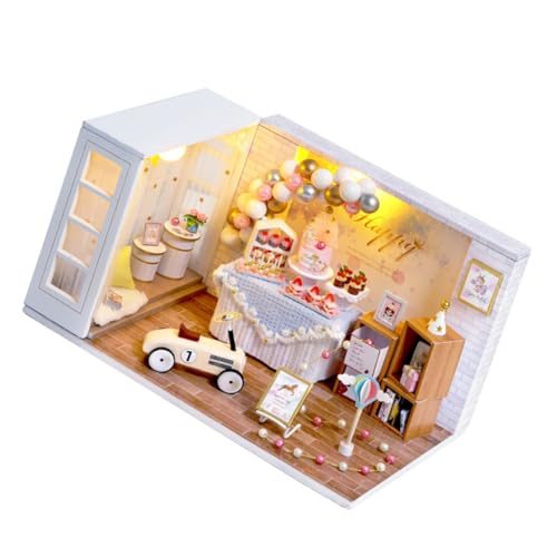 Gogogmee Handgefertigtes Mini Holzmodell Haus DIY mit Robustem Material Ungiftiger Wasserbasierter Farbe Kreatives Bastelset zum Zusammenbauen Valentinstagsgeschenk für Erwachsene und Gogogmee Handgefertigtes Mini Holzmodell Haus DIY mit Robustem Material Ungiftiger Wasserbasierter Farbe Kreatives Bastelset zum Zusammenbauen Valentinstagsgeschenk für Erwachsene und von Gogogmee