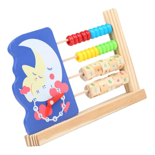 Gogogmee Holz Abakus Lernspielzeug mit Mond Motiv Multifunktionale Rechenhilfe und Kinderuhr Montessori Mathe für Mädchen und Jungen zur Kognitiven und Uhrzeit Lernen Gogogmee Holz Abakus Lernspielzeug mit Mond Motiv Multifunktionale Rechenhilfe und Kinderuhr Montessori Mathe für Mädchen und Jungen zur Kognitiven und Uhrzeit Lernen von Gogogmee