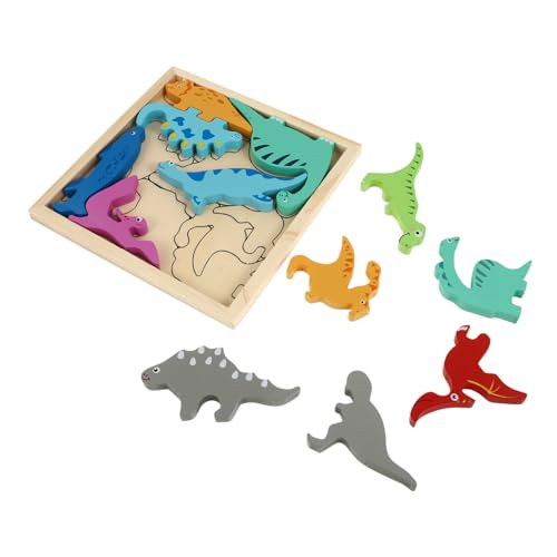Gogogmee Holz Dinosaurier Puzzle für Kleinkinder Pädagogisches Steckspielzeug aus Natürlichem Handpoliertem Holz Sicher und Glatt Fördert Konzentration und Motorische Entwicklung für Ab Gogogmee Holz Dinosaurier Puzzle für Kleinkinder Pädagogisches Steckspielzeug aus Natürlichem Handpoliertem Holz Sicher und Glatt Fördert Konzentration und Motorische Entwicklung für Ab von Gogogmee
