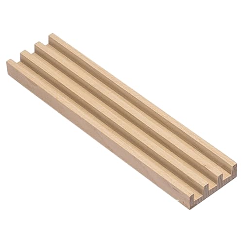 Gogogmee Holz Domino Halter mit Rutschfester Basis Mehrfach steckplätze Holzständer für Domino Steine und Karten Praktisches Spielzubehör für Familie und Freunde von Gogogmee