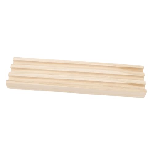 Gogogmee Holz Domino Ständer aus Stabilem Naturholz Multifunktionales Leichtes Tablett für Domino Spielzubehör und Karten Rutschfester Organizer für Tischspiele und Bastelarbeiten von Gogogmee