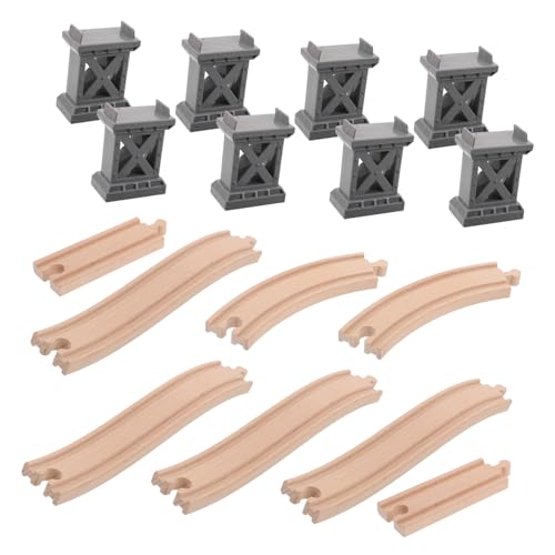 Gogogmee Holz Eisenbahn Brückenpfeiler Zubehör mit Aufsteigenden Gebogenen Schienen Schienen Erweiterung Für Kreatives und Realistische Modelleisenbahn Gogogmee Holz Eisenbahn Brückenpfeiler Zubehör mit Aufsteigenden Gebogenen Schienen Schienen Erweiterung Für Kreatives und Realistische Modelleisenbahn von Gogogmee