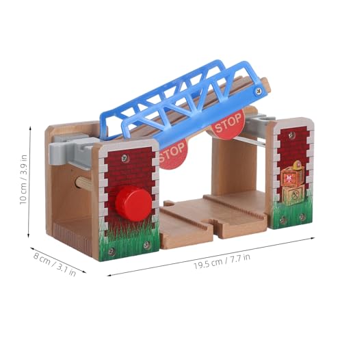 Gogogmee Holz Eisenbahn Hubbrücke für Kompatibel mit Holzschienen Zubehör Fördert Feinmotorik und Kognitive Entwicklung Interaktives Zubehör für Holzeisenbahn von Gogogmee