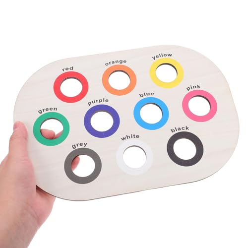 Gogogmee Holz-Farbsortierbrett für Kleinkinder, Montessori-Sensorik-Matching-Spiel, Frühlerntablett, Feinmotorik-Spielzeug für Kleinkinder von Gogogmee