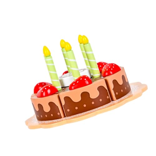 Gogogmee Holz Geburtstagskuchen Spielzeugset für Lernspielzeug für Kreatives Rollenspiel Fruchtkuchen und Zubehör als zum Kindergeburtstag oder Kindertag Gogogmee Holz Geburtstagskuchen Spielzeugset für Lernspielzeug für Kreatives Rollenspiel Fruchtkuchen und Zubehör als zum Kindergeburtstag oder Kindertag von Gogogmee