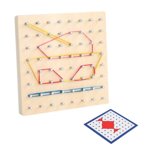 Gogogmee Holz Geoboard Nagelbrett Lernspielzeug für Geometriebrett mit Elastischen Gummibändern Pädagogisches Mathematikspielzeug zur Räumlichen Denkens und Geometrischer Formen Montessori Gogogmee Holz Geoboard Nagelbrett Lernspielzeug für Geometriebrett mit Elastischen Gummibändern Pädagogisches Mathematikspielzeug zur Räumlichen Denkens und Geometrischer Formen Montessori von Gogogmee