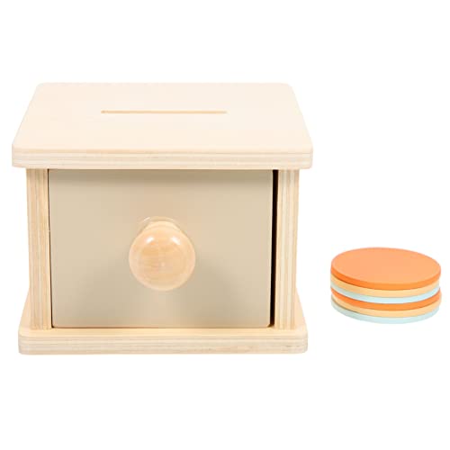 Gogogmee Holz Münzbox für Montessori Lernspielzeug Motorik und Hand Auge Koordination Sicheres und Robustes Design für Frühkindliche Bildung von Gogogmee