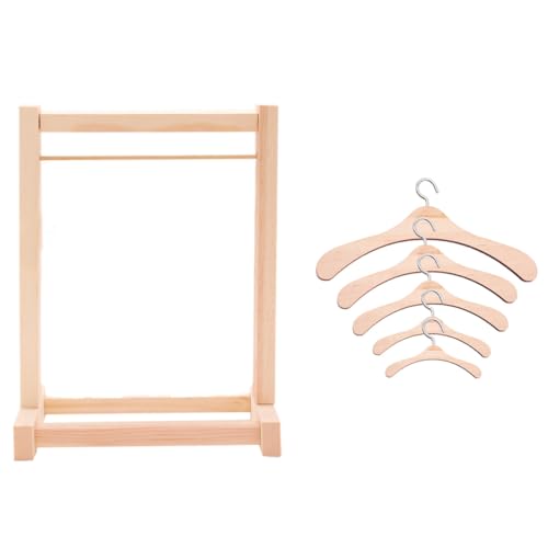 Gogogmee Holz Puppen kleiderbügel Set Einlagig Natürlicher Holz Kleiderständer Puppenzubehör für Babypuppen Einfache Organisation der Puppenkleidung Langlebig und Praktisch Gogogmee Holz Puppen kleiderbügel Set Einlagig Natürlicher Holz Kleiderständer Puppenzubehör für Babypuppen Einfache Organisation der Puppenkleidung Langlebig und Praktisch von Gogogmee