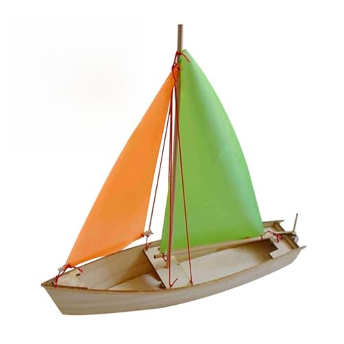 Gogogmee Holz Segelboot zum Selbstbauen DIY Holzboot Bausatz ohne Kleber Pädagogisches Holzspielzeug für Fördert Feinmotorik und Kreativität Robustes Naturmaterial Zufällige Farbe von Gogogmee