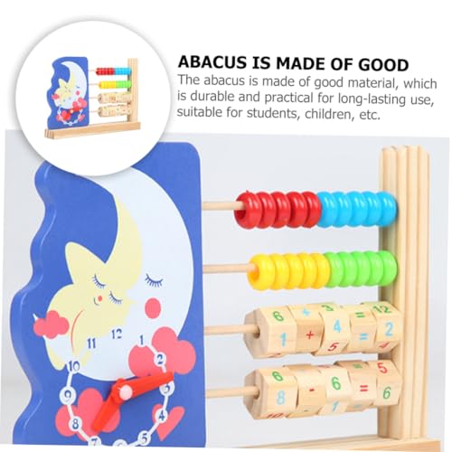 Gogogmee Holz multifunktions abakus mit Mond Design Pädagogisches Lernspielzeug für Kognitive Rechenhilfe Zählrahmen Rechenfähigkeit und Hand Auge koordination von Gogogmee