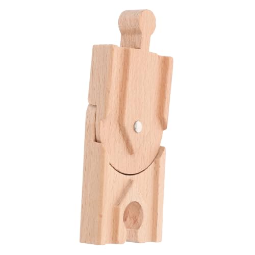 Gogogmee Holzeisenbahn Erweiterungsstück aus Robustem Holz Glatte Oberfläche DIY Schienenverbinder für Fördert Kreativität und Feinmotorik Geeignet für Familien und Spielaktivitäten von Gogogmee