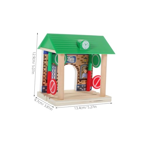 Gogogmee Holzeisenbahn Zubehör Holzbahn Zugstation Modell Simulation Langlebig Sicher für Jungen Mädchen Dekoration und Fantasievolle Spielszene Gogogmee Holzeisenbahn Zubehör Holzbahn Zugstation Modell Simulation Langlebig Sicher für Jungen Mädchen Dekoration und Fantasievolle Spielszene von Gogogmee
