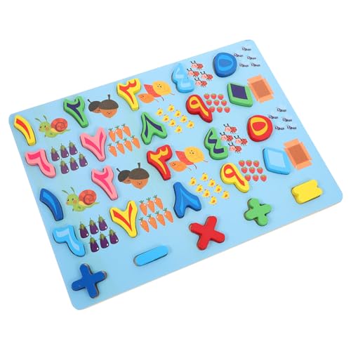 Gogogmee Holzpuzzle Arabische Buchstaben und Zahlen für Kleinkinder Montessori Lernspielzeug aus Robustem Pädagogisches Frühförderungs Puzzle Logik Hand Auge koordination und Kognitiven von Gogogmee