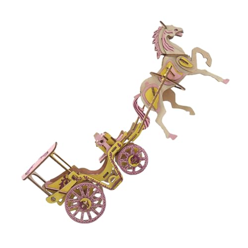 Gogogmee Holzpuzzle Royaler Kutschenmodell Bausatz Umweltfreundlich Sicher DIY Lernspielzeug für Kreativitätsfördernd von Gogogmee