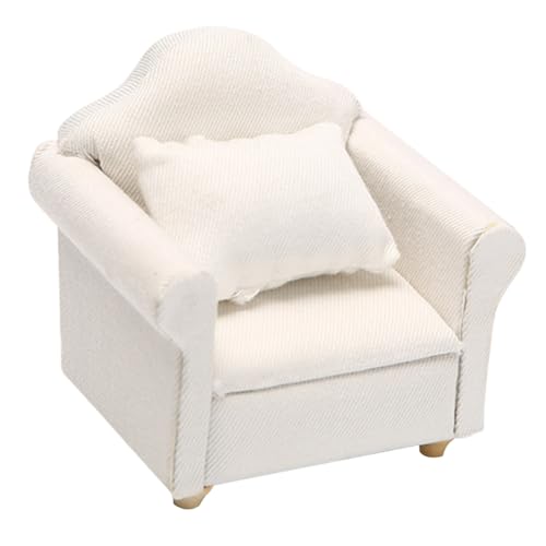 Gogogmee Holzsofa für Puppenhaus Dekorative Couch für Wohnzimmer Szenen Langlebig und Ansprechend Gestaltet von Gogogmee