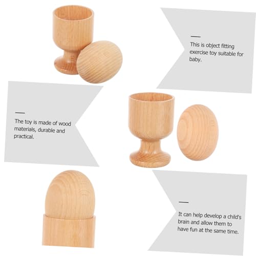 Gogogmee Holzspielzeug Eierbecher Motorikspielzeug Hand Augen koordination Frühförderung Lernspielzeug Sicher für Kleinkinder von Gogogmee