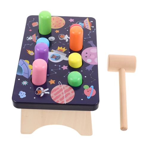 Gogogmee Holzspielzeug Für Kinder, Frühes Lernen, Pädagogische Klopfbank Mit Bunten Stiften Und Hammer, Interaktives Maulwurfspiel Für Kleinkinder Gogogmee Holzspielzeug Für Kinder, Frühes Lernen, Pädagogische Klopfbank Mit Bunten Stiften Und Hammer, Interaktives Maulwurfspiel Für Kleinkinder von Gogogmee
