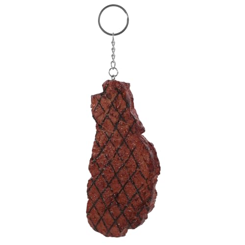 Gogogmee Imitation Fleischmodell Langlebiger Detailreicher Fake Roastbeef Anhänger Vielseitiges Accessoire für Rucksack Handtasche und Schlüsselbund von Gogogmee