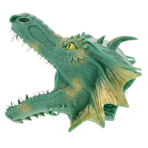 Gogogmee Interaktive Handpuppe Drache Grün Realistische Softgummi Handpuppe für Flexibles Rollenspiel für Geschichten Erzählen Leicht und Sicher für Kindergarten und Zuhause von Gogogmee