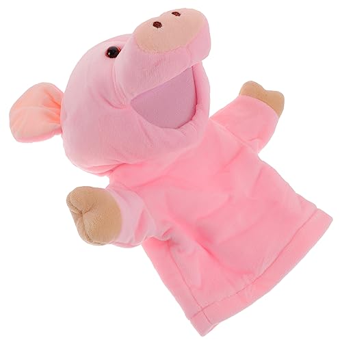 Gogogmee Interaktive Handpuppe im Schwein Design für Eltern Junge Mädchen Aktivitäten Weiche Plüschpuppe für Kreative Geschichten und für Erwachsene von Gogogmee