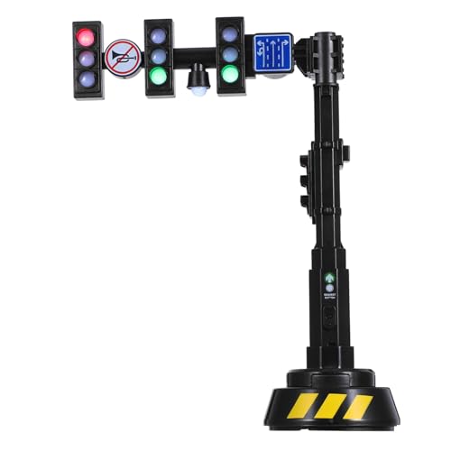 Gogogmee Interaktive Miniatur Verkehrsampel mit Automatischem Lichtwechsel und Soundeffekten Realistische Stadtverkehrssimulation Pädagogisches Lernspielzeug und Dekoratives Modell für von Gogogmee