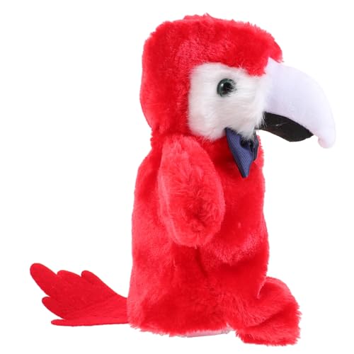 Gogogmee Interaktive Papageien Handpuppe für Lustige Rollenspiel Handpuppe Plüschspielzeug für Kreatives Geschichtenerzählen für Kindergarten und Zuhause Fördert Fantasie von Gogogmee