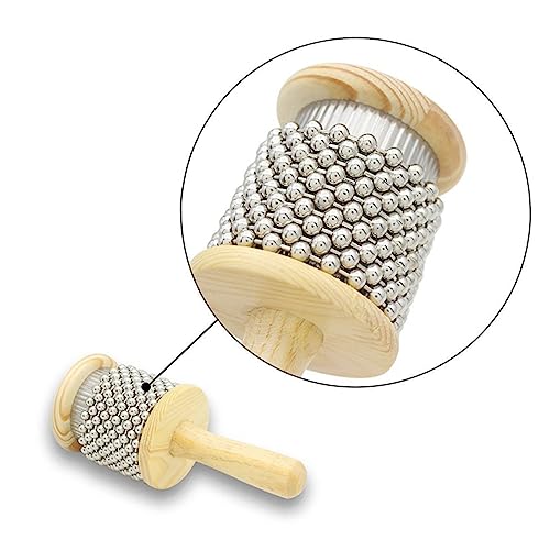 Gogogmee Kerninstrument für Holz Cabasa Handshaker Leichtes Schlaginstrument für Vorschulkinder für Musiktherapie und Kreatives Lernen von Gogogmee