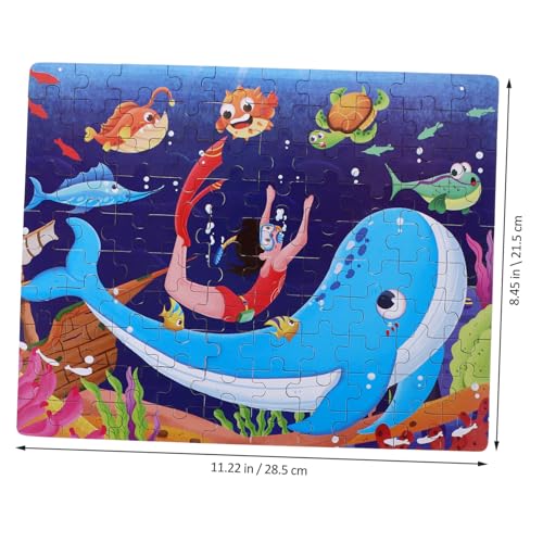 Gogogmee Kinderpuzzle Teile aus Papier Meerwelt Motiv Pädagogisch und Kreativ für Jahre Sicher mit Glatten Kanten Fördert Logisches Denken und Feinmotorik von Gogogmee