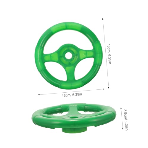 Gogogmee Kinderspielzeug Lenkrad Kunststoff Verkehrslernspielzeug Robust Handlich Fördert Hand Auge koordination Geeignet für Outdoor Schaukel und Wippfahrzeug Zubehör Grün von Gogogmee