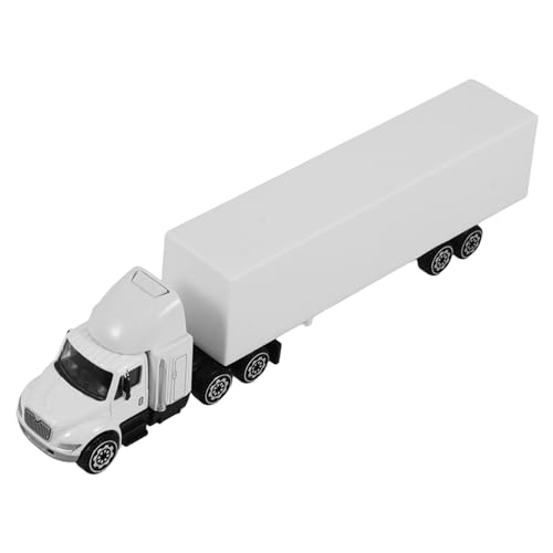 Gogogmee Kleines Modellcontainer-LKW aus Robustem Legierungs-Material Dekorativer Desktop-Transporter mit Realistischer Form Leichtes Miniatur-Design als Sammlerobjekt und von Gogogmee