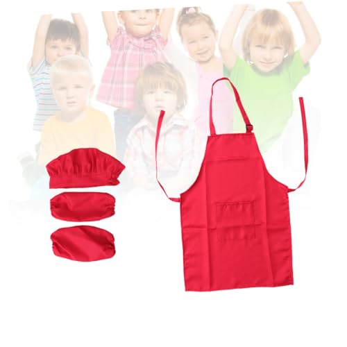Gogogmee Kochschürze Set mit Hut und Ärmelschoner Mittlere für Jahre Rotes Küchenzubehör für Backen Malen und Rollenspiele Pflegeleicht und Langlebig Gogogmee Kochschürze Set mit Hut und Ärmelschoner Mittlere für Jahre Rotes Küchenzubehör für Backen Malen und Rollenspiele Pflegeleicht und Langlebig von Gogogmee