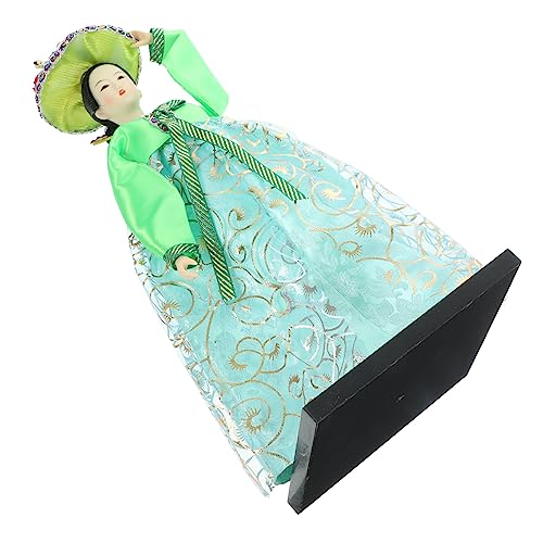 Gogogmee Koreanische Stil Puppe mit Hanbok Outfit Handgefertigte Dekorationsfigur für Schreibtisch und Zuhause Stoffpuppe als Souvenir oder Geeignet Zufällige Farbe Zufällige Farbe von Gogogmee