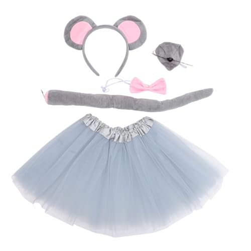 Gogogmee Kostüm Set Maus Ohren Haarreif mit Schleife und Tutu Rock Teilig für Halloween Karneval Party Zubehör Angenehm Bequem von Gogogmee