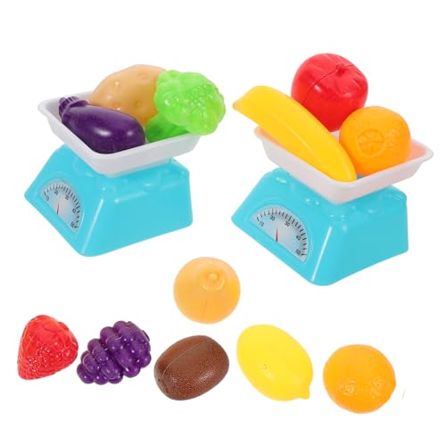 Gogogmee Küchen Set Realistische Bunte Falsche Früchte Gemüse mit Mini Fördert Kognitive Entwicklung Manuelle Geschicklichkeit für Rollenspiele und Kreatives Lernen von Gogogmee