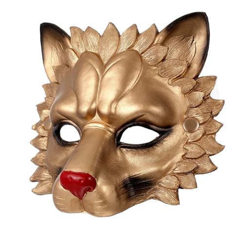 Gogogmee Löwenmaske Halloween Goldene Maske Ball Erwachsene Cosplay Festival Party Masquerade Atemaktiv und Realistisch PU Material Gogogmee Löwenmaske Halloween Goldene Maske Ball Erwachsene Cosplay Festival Party Masquerade Atemaktiv und Realistisch PU Material von Gogogmee